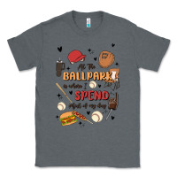 Charcoal Heather at the ballpark is where i spend most of my day Classic Tee - MaliasSmallBusiness