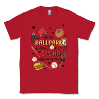 Red at the ballpark is where i spend most of my day Classic Tee - MaliasSmallBusiness