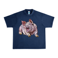Navy Landrace Pig Urban Heavy Tee - LillyAllenDesigns