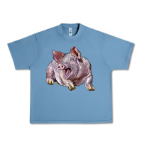 Pebble Blue Landrace Pig Urban Heavy Tee - LillyAllenDesigns