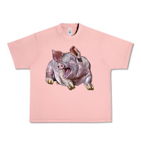 Salmon Landrace Pig Urban Heavy Tee - LillyAllenDesigns