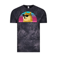 Cloud Black doge coin bitcoin hodl retro sunset Vintage Tee - Jasminsmagicworld