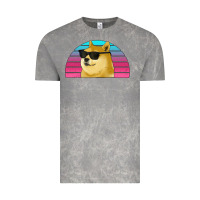 Cloud Rock doge coin bitcoin hodl retro sunset Vintage Tee - Jasminsmagicworld