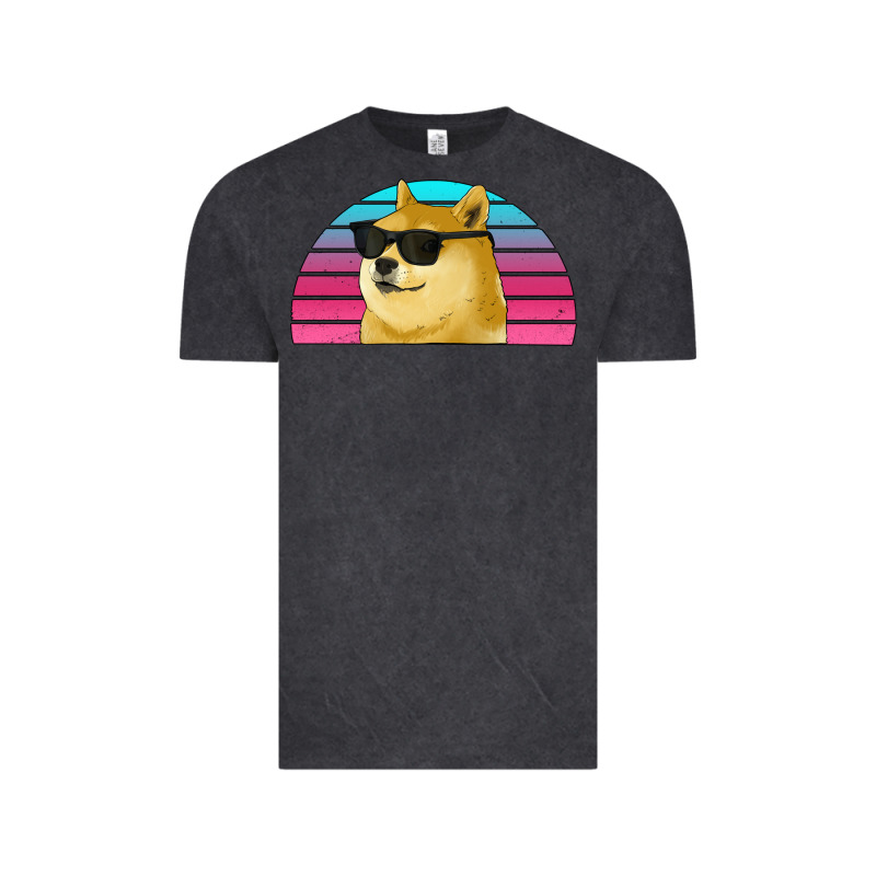 Doge Coin Bitcoin Hodl Retro Sunset Vintage Tee by Jasminsmagicworld | Teevron
