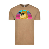 Vintage Coffee doge coin bitcoin hodl retro sunset Vintage Tee - Jasminsmagicworld
