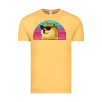 Vintage Mustard doge coin bitcoin hodl retro sunset Vintage Tee - Jasminsmagicworld