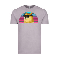 Vintage Zinc doge coin bitcoin hodl retro sunset Vintage Tee - Jasminsmagicworld