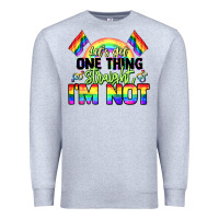 Heather Grey Let's get one thing straight i'm not Pride LGBTQ+ Premium Sweatshirt - NancyCooperArtShop