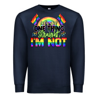 Navy Let's get one thing straight i'm not Pride LGBTQ+ Premium Sweatshirt - NancyCooperArtShop
