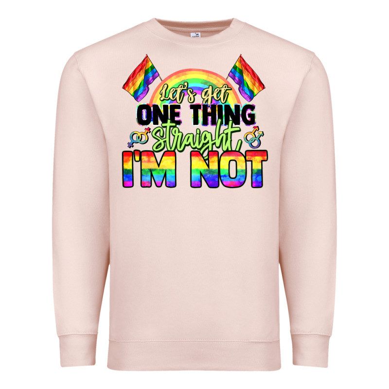 Let's Get One Thing Straight I'm Not Pride Lgbtq+ Premium Sweatshirt by NancyCooperArtShop | Teevron