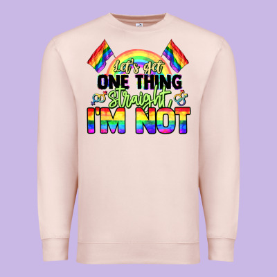 Let's Get One Thing Straight I'm Not Pride Lgbtq+ Premium Sweatshirt Designed By Nancycooperartshop