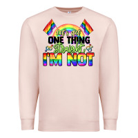 Pale Pink Let's get one thing straight i'm not Pride LGBTQ+ Premium Sweatshirt - NancyCooperArtShop