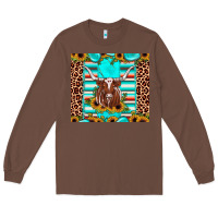Chestnut texas longhorn sunflower gemstone Long Sleeve Tee - JahusDesignShop