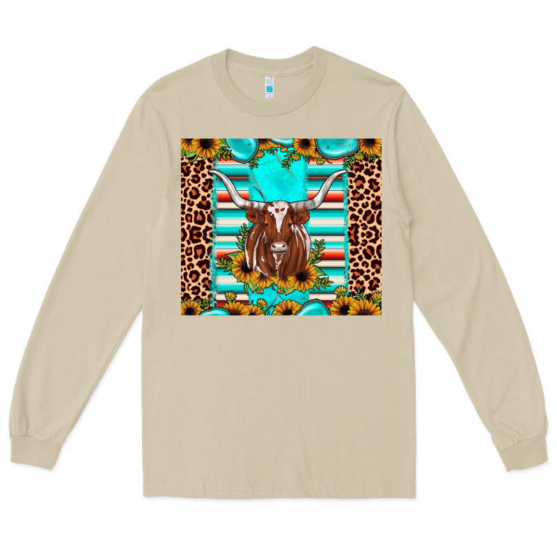 Texas Longhorn Sunflower Gemstone Long Sleeve Tee by JahusDesignShop | Teevron