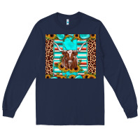 Navy texas longhorn sunflower gemstone Long Sleeve Tee - JahusDesignShop