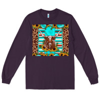 Plum texas longhorn sunflower gemstone Long Sleeve Tee - JahusDesignShop