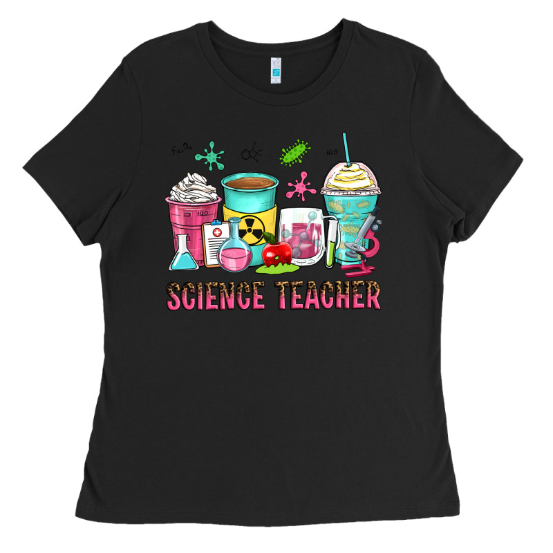 Science Teacher Coffee Cups Ladies Tee by Zillion Design Studio | Teevron
