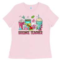 Bubblegum Pink science teacher coffee cups Ladies Tee - Zillion Design Studio