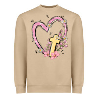 Mushroom heart cross Heavyweight Sweatshirt - MaliasSmallBusiness