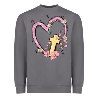 Heart Cross Heavyweight Sweatshirt | Teevron