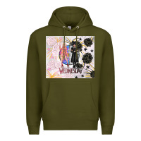 Army Green gothic girl and colorful girl best friends with ro Premium Hoodie - TumblerDesignByShophia