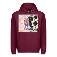 Burgundy gothic girl and colorful girl best friends with ro Premium Hoodie - TumblerDesignByShophia