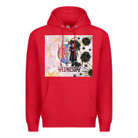 Red gothic girl and colorful girl best friends with ro Premium Hoodie - TumblerDesignByShophia