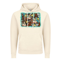 Vintage Artic tribe tent western background Vintage Hoodie - AdoDesignShop