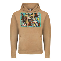 Vintage Camel tribe tent western background Vintage Hoodie - AdoDesignShop