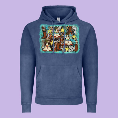 Tribe Tent Western Background Vintage Hoodie Designed By Adodesignshop