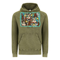 Vintage Olive tribe tent western background Vintage Hoodie - AdoDesignShop