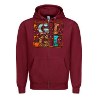 Burgundy Fall Autumn Leopard Gigi Zipper Hoodie - LillyAllenDesigns