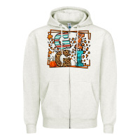 Oatmeal Heather Fall Autumn Leopard Gigi Zipper Hoodie - LillyAllenDesigns