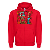 Red Fall Autumn Leopard Gigi Zipper Hoodie - LillyAllenDesigns