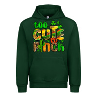 Forest Green St. Patrick's too cute to pinch Urban Hoodie - OliviaCreatesArt
