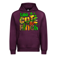 Mauve Wine St. Patrick's too cute to pinch Urban Hoodie - OliviaCreatesArt