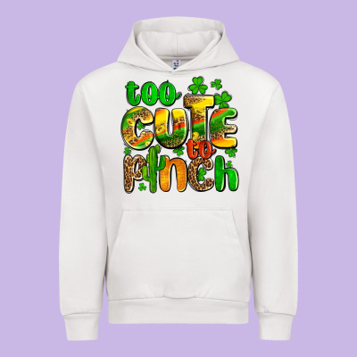 St. Patrick's Too Cute To Pinch Urban Hoodie Designed By Oliviacreatesart