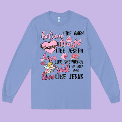 Christian Valentines Long Sleeve Tee Designed By Maliassmallbusiness