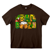 Chocolate Brown bad boozy st patricks Heavy Core Tee - FaDigitalArtStudio
