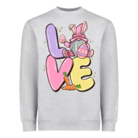 Heather Grey love easter gnome Heavyweight Sweatshirt - MaliasSmallBusiness