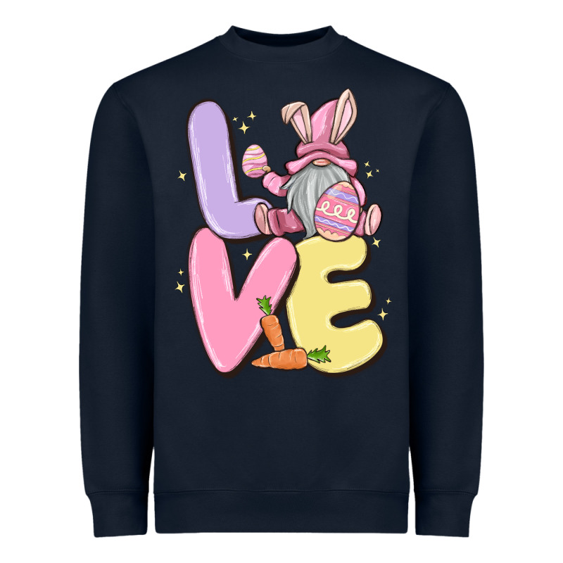 Love Easter Gnome Heavyweight Sweatshirt by MaliasSmallBusiness | Teevron