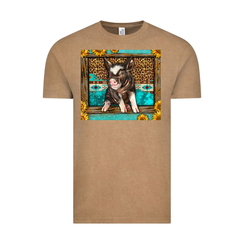 Western Cute Pig Vintage Tee by LillyAllenDesigns | Teevron