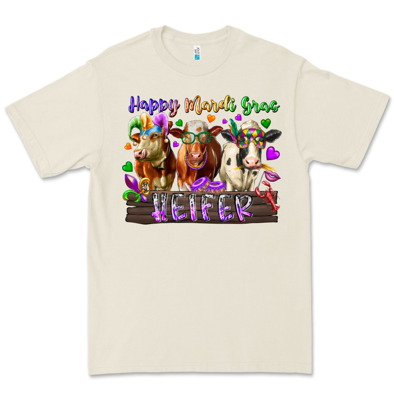 Happy Mardi Gras Heifer Premium Tee by RacoonDesign | Teevron