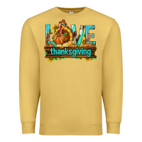 Antique Gold Love Thanksgiving with Turkey Premium Sweatshirt - texasbilliewilder