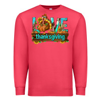 Cardinal Love Thanksgiving with Turkey Premium Sweatshirt - texasbilliewilder