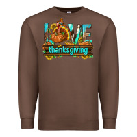 Chestnut Love Thanksgiving with Turkey Premium Sweatshirt - texasbilliewilder