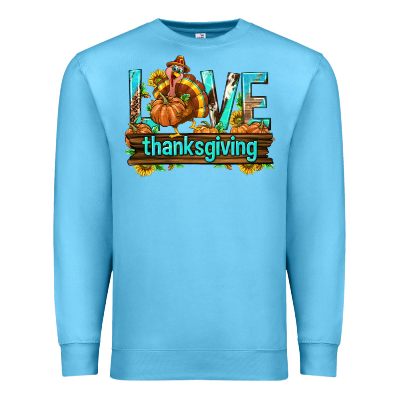 Love Thanksgiving With Turkey Premium Sweatshirt by texasbilliewilder | Teevron