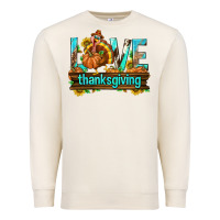 Sandshell Love Thanksgiving with Turkey Premium Sweatshirt - texasbilliewilder