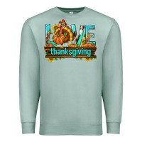 Seafoam Love Thanksgiving with Turkey Premium Sweatshirt - texasbilliewilder