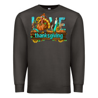 Smoke Love Thanksgiving with Turkey Premium Sweatshirt - texasbilliewilder